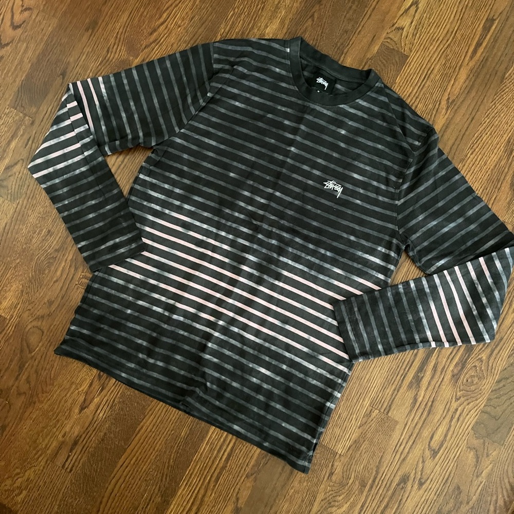 NWOT Stussy Long Sleeve Stripe Tye Dye